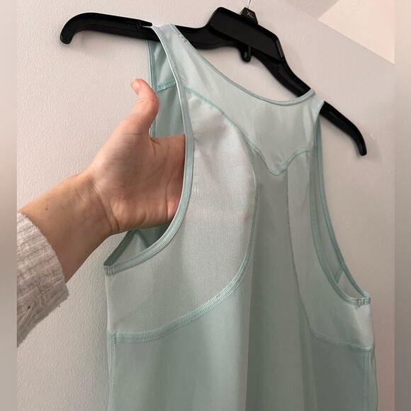 Lululemon Athletica Pale Mint Blue Mesh Back Sleeveless Tank Top - Picture 5 of 5